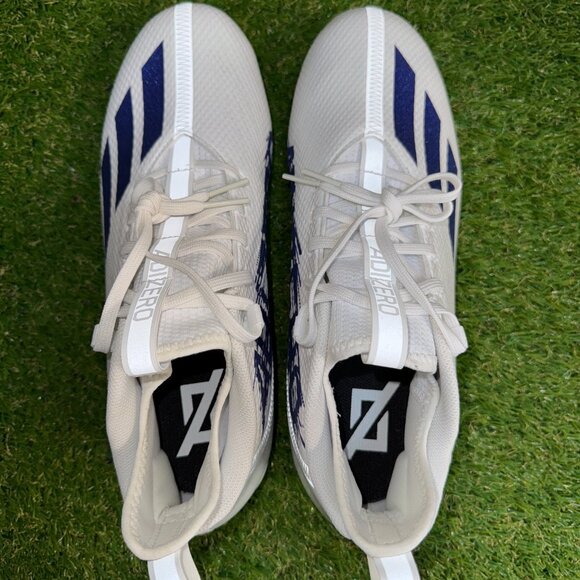 Adidas Adizero Scorch Football Cleats Shoes White Blue HP8753 Men’s Size 13 NEW main image 4